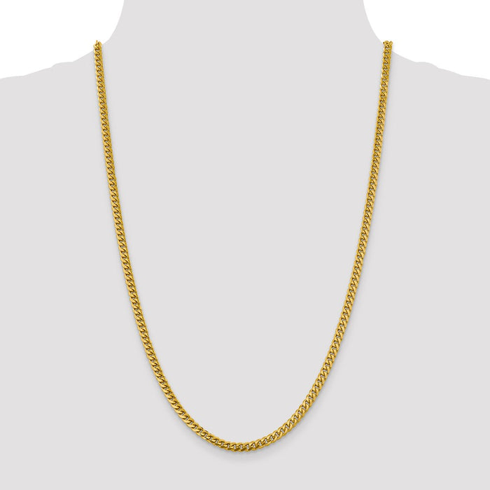 14k 4.25mm Solid Miami Cuban Chain