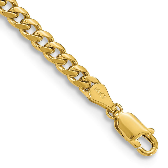 14k 4.25mm Solid Miami Cuban Chain