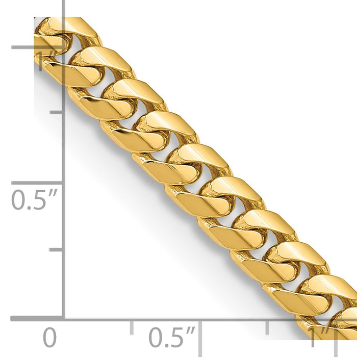 14k 5.5mm Solid Miami Cuban Chain