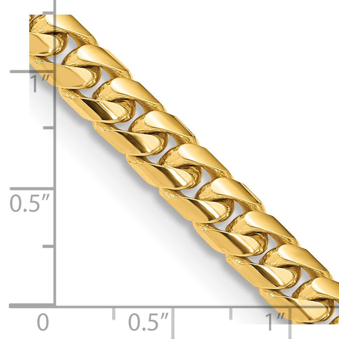 14k 6.75mm Solid Miami Cuban Chain