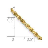 Thumbnail for 14k 2.5mm Semi-solid D/C Rope Chain