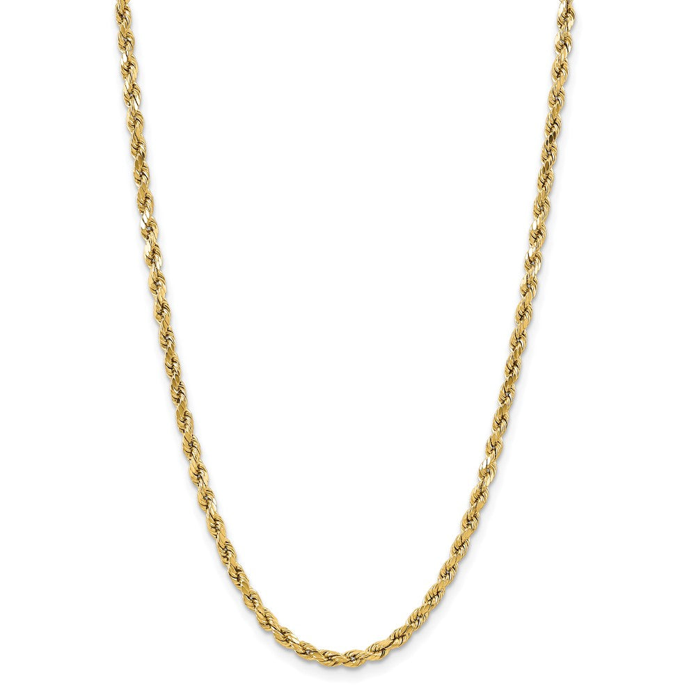 14k 5.5mm Semi-solid D/C Rope Chain