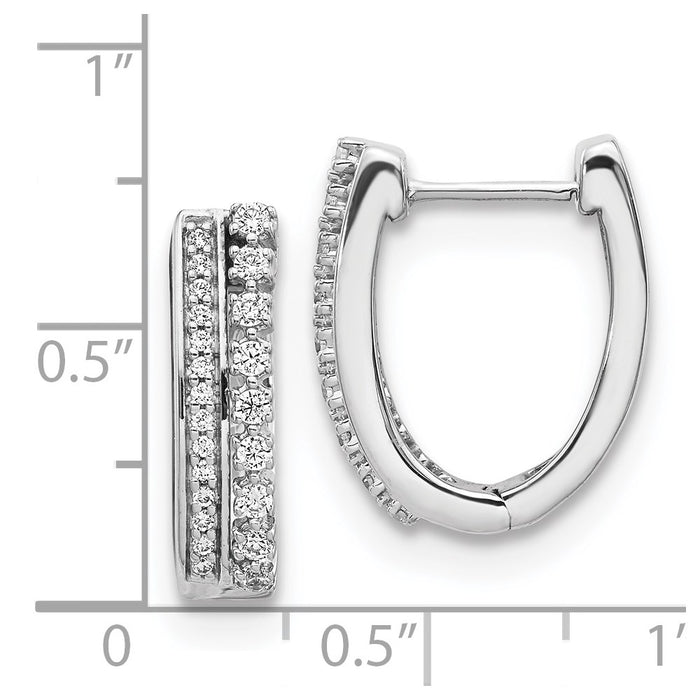 14k Diamond Fancy Hoop Earrings