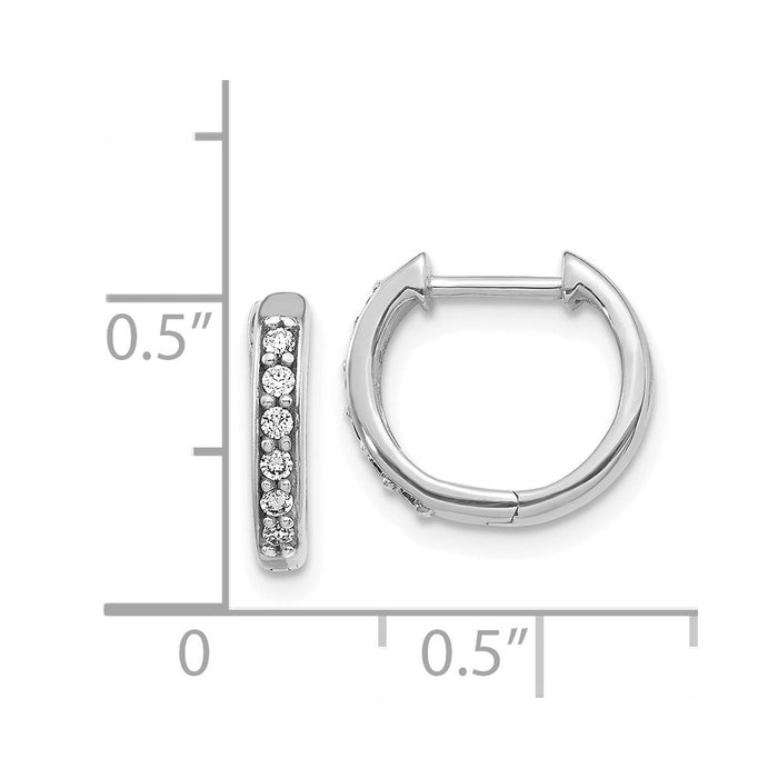 14k Diamond Hinged Hoop Earrings