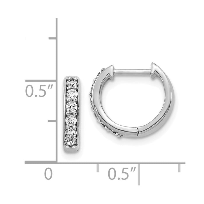 14k Diamond Hinged Hoop Earrings