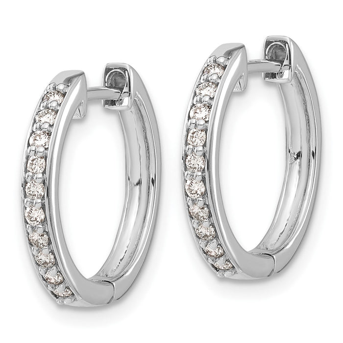 14k Diamond Hinged Hoop Earrings