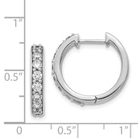 Thumbnail for 14k Diamond Hinged Hoop Earrings