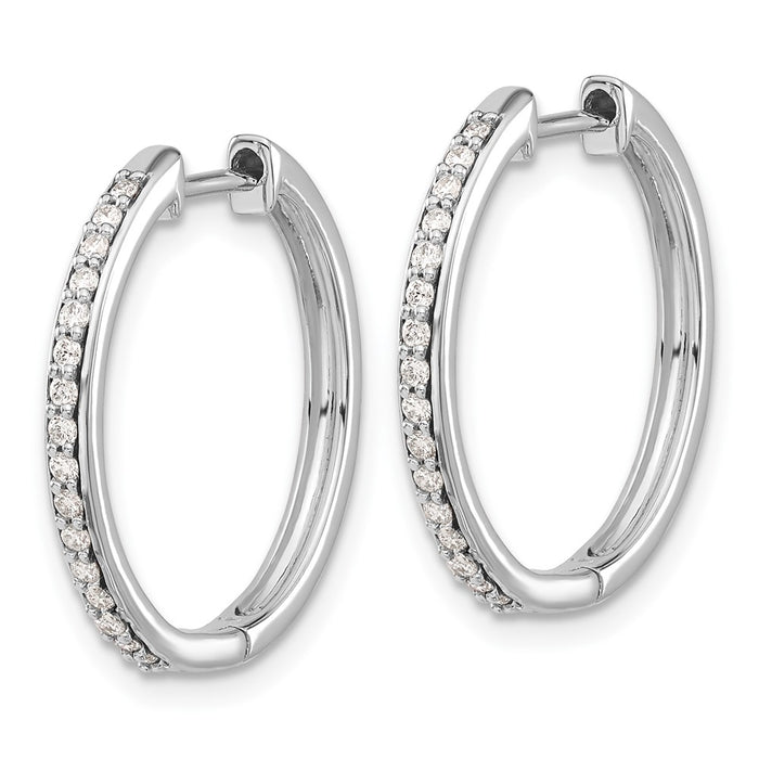 14k Diamond Hinged Hoop Earrings