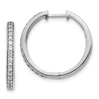 Thumbnail for 14k Diamond Hinged Hoop Earrings