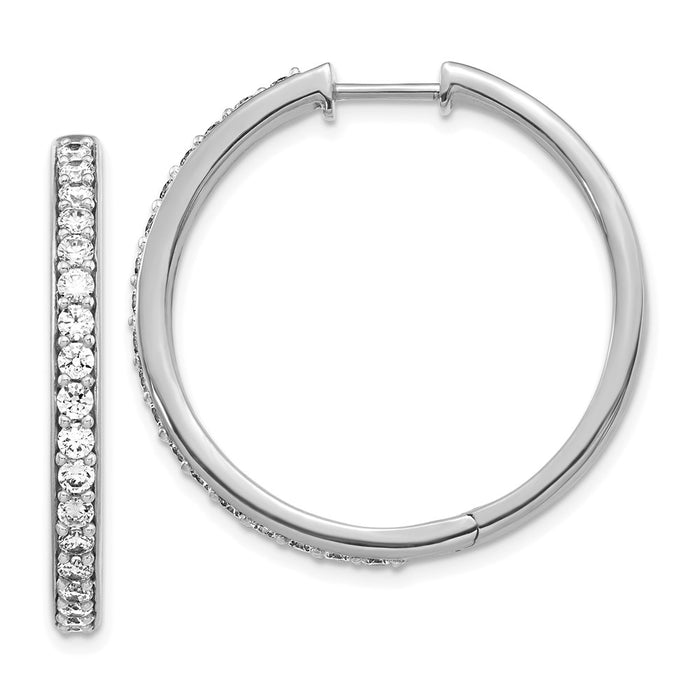 14k Diamond Hinged Hoop Earrings