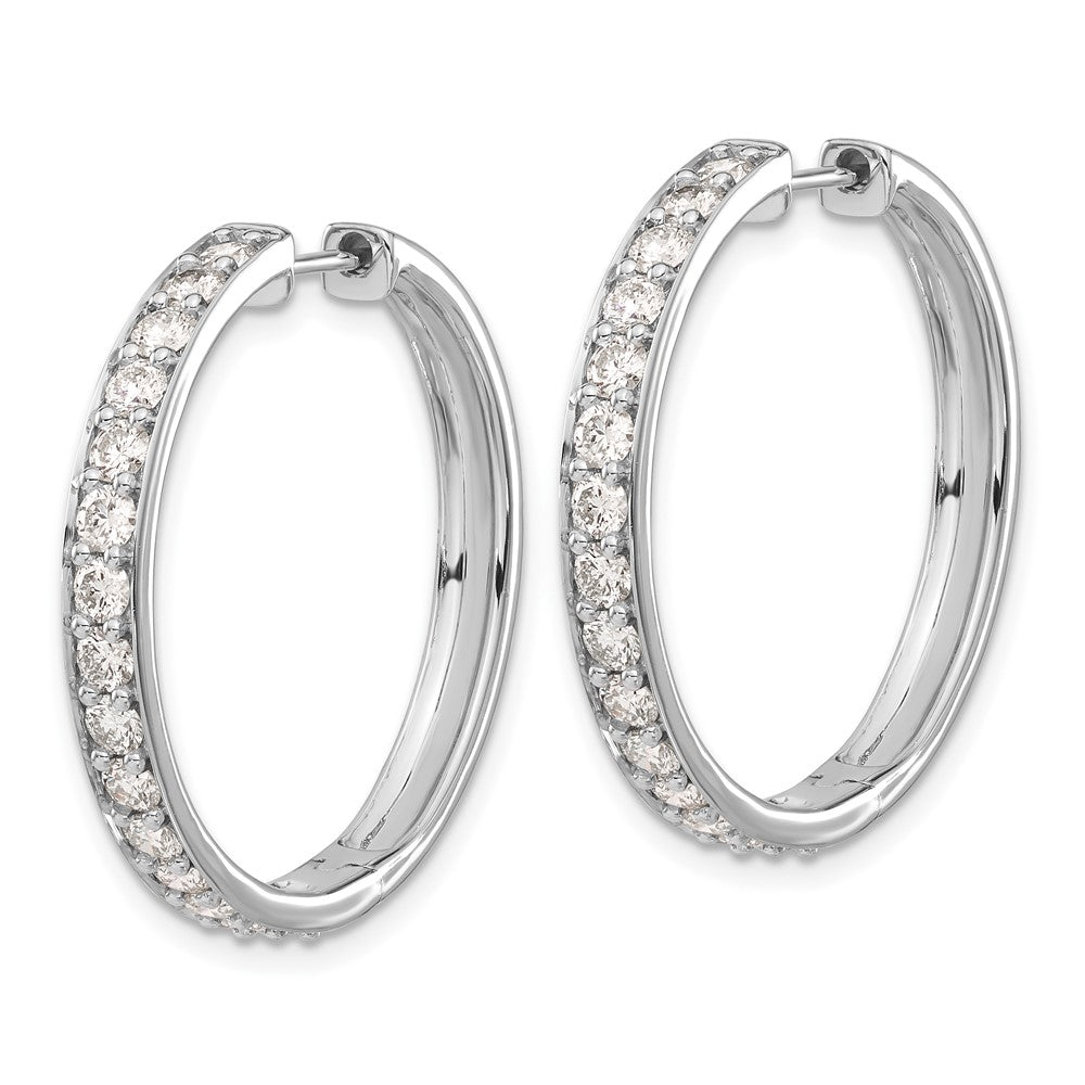 14k Diamond Hinged Hoop Earrings