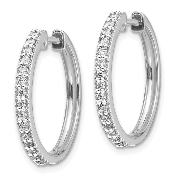 14k Diamond Milgrain Hinged Hoop Earrings