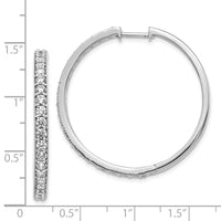 Thumbnail for 14k Diamond Milgrain Hinged Hoop Earrings