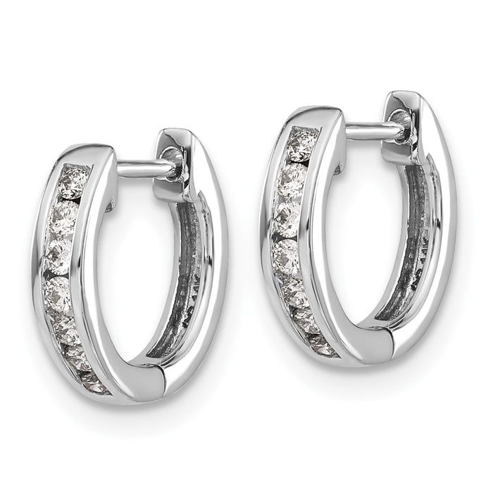 14k Diamond Hinged Hoop Earrings