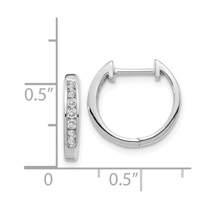 14k Diamond Hinged Hoop Earrings