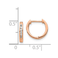 Thumbnail for 14k Diamond Hinged Hoop Earrings