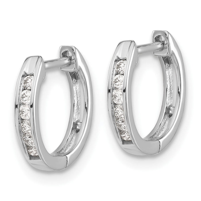 14k Diamond Hinged Hoop Earrings