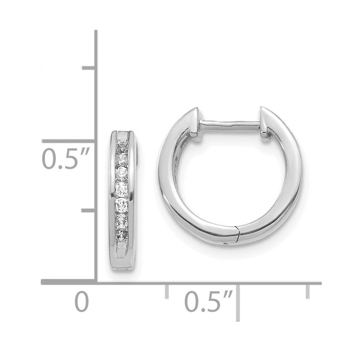 14k Diamond Hinged Hoop Earrings