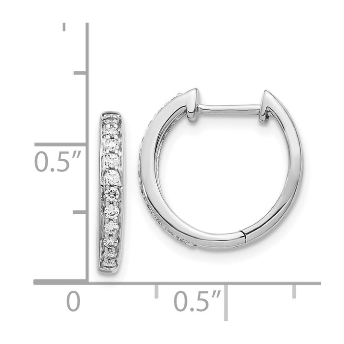 14k Diamond Complete Hinged Hoop Earrings