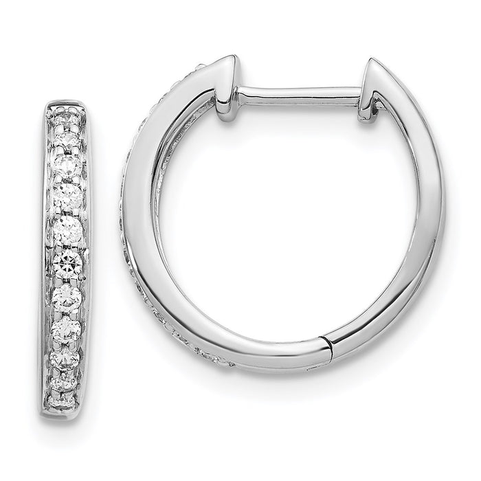 14k Diamond Complete Hinged Hoop Earrings