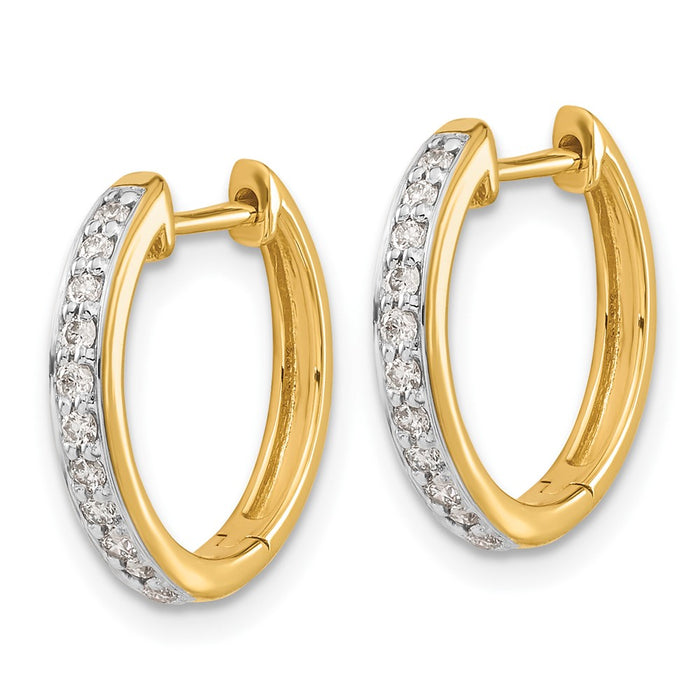 14k Diamond Complete Hinged Hoop Earrings