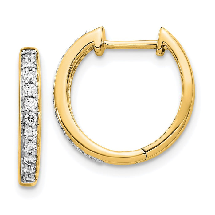 14k Diamond Complete Hinged Hoop Earrings