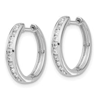 Thumbnail for 14k Diamond Hinged Hoop Earrings