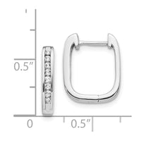 Thumbnail for 14k White Gold Diamond Complete Hinged Hoop Earrings