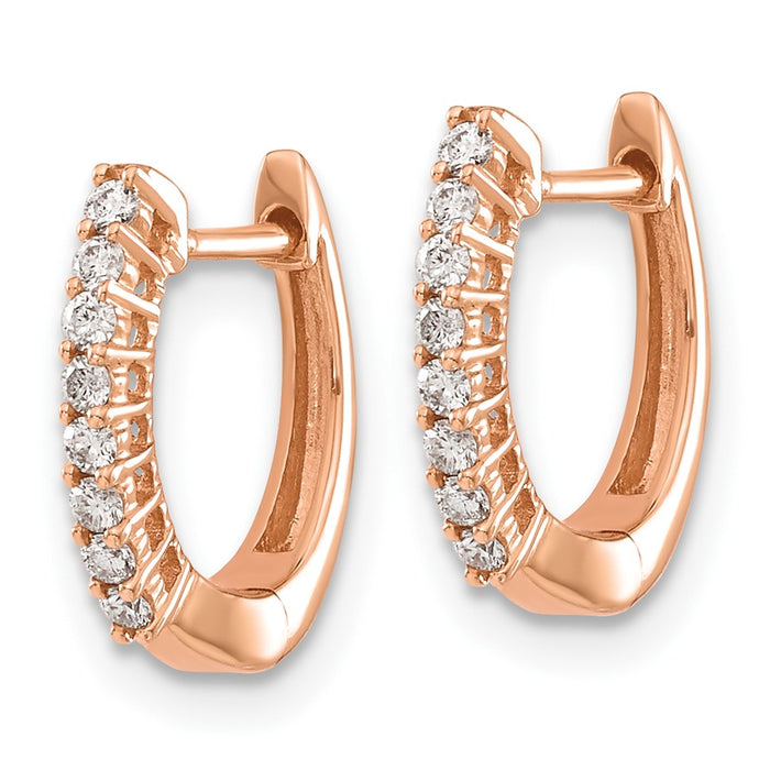 14k Diamond Hinged Hoop Earrings