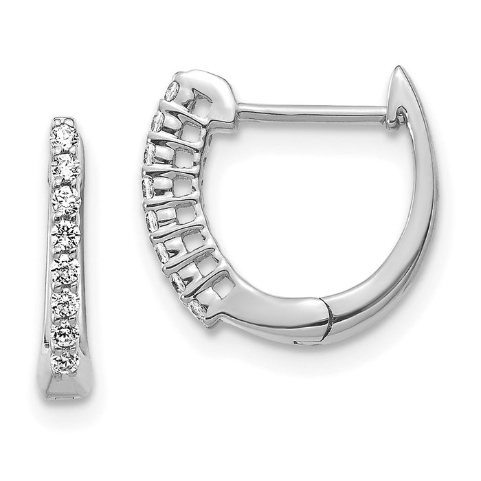 14k Diamond Hinged Hoop Earrings