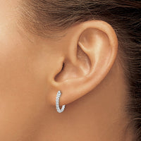 Thumbnail for 14k Rose Oval Hinged Hoop Earring Mountings
