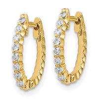 Thumbnail for 14k Rose Oval Hinged Hoop Earring Mountings