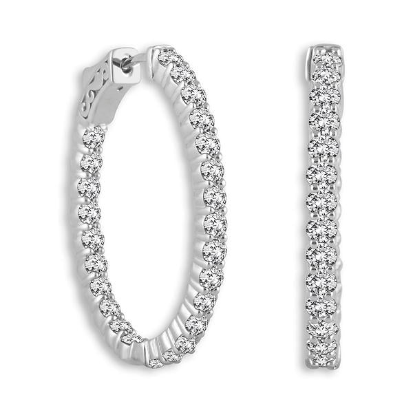 Oval Shape (Shared Prong) Hoop