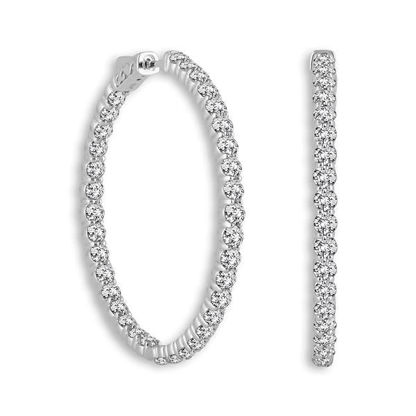 Round Shape (Shared Prongs) Hoop