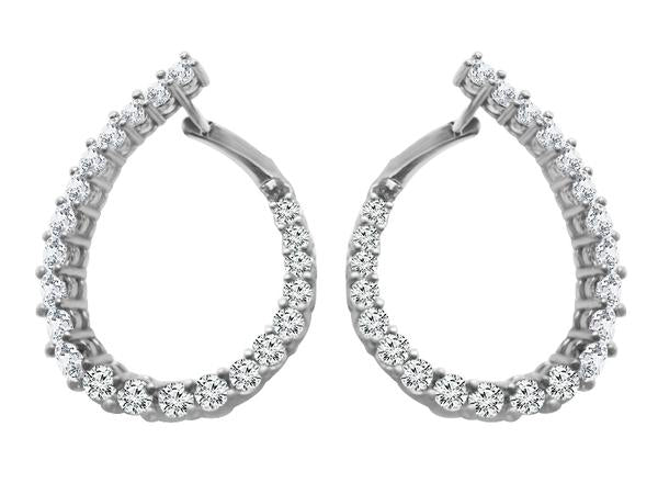 PEAR SHAPE HOOPS PUSH ON/OFF