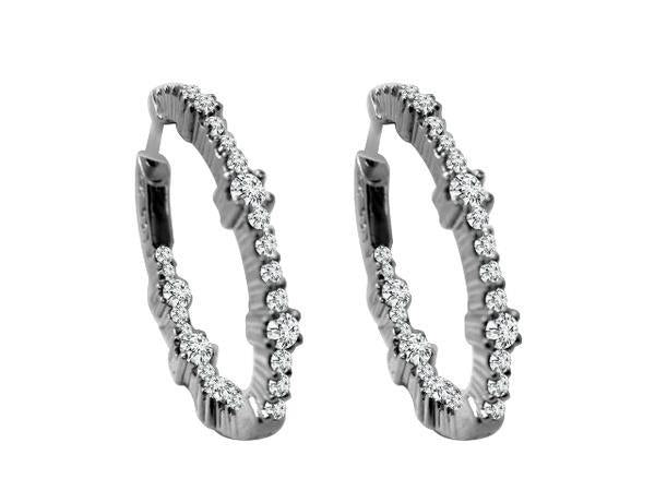 Oval Shape (Shared Prong) Hoop