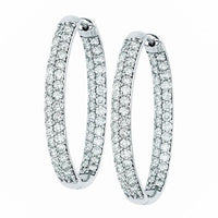 Thumbnail for OVAL PAVE HOOPS
