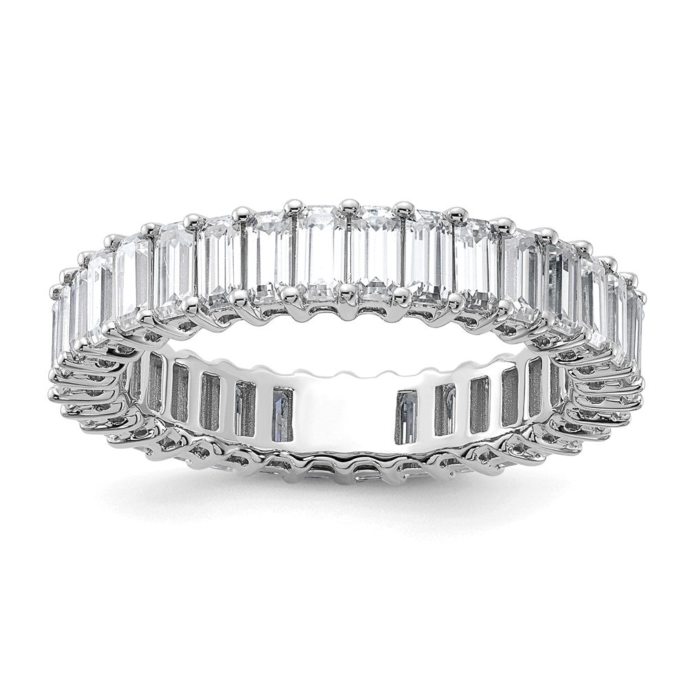 14kw Emerald-cut G H I True Light Moissanite Eternity Band