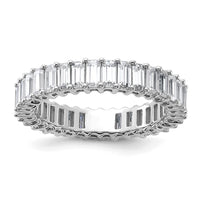 Thumbnail for 14kw Emerald-cut G H I True Light Moissanite Eternity Band