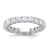 Thumbnail for 14kw Cushion G H I True Light Moissanite Eternity Band