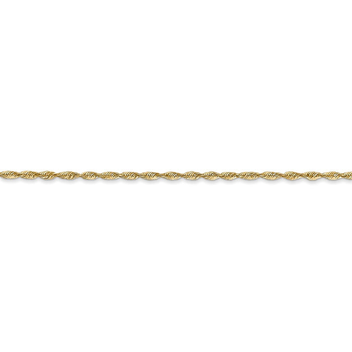 14k 1.5mm Diamond-cut Extra-Light Rope Chain