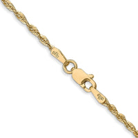 Thumbnail for 14k 1.8mm Extra-Light D/C Rope Chain