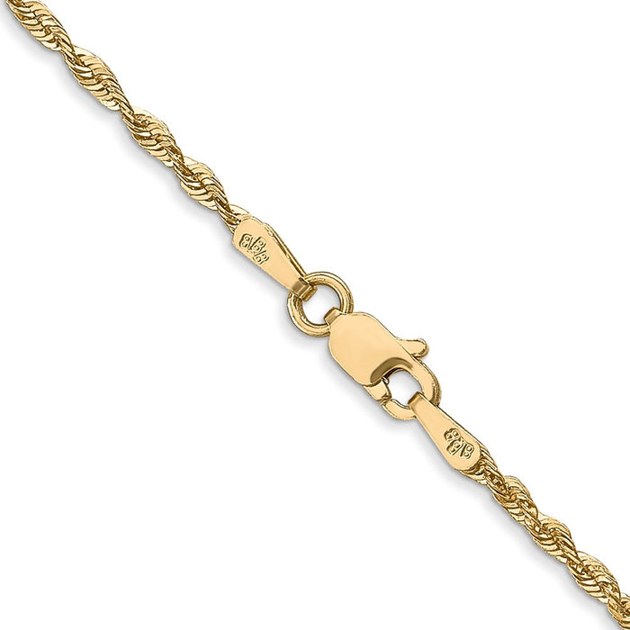 14k 1.8mm Extra-Light D/C Rope Chain