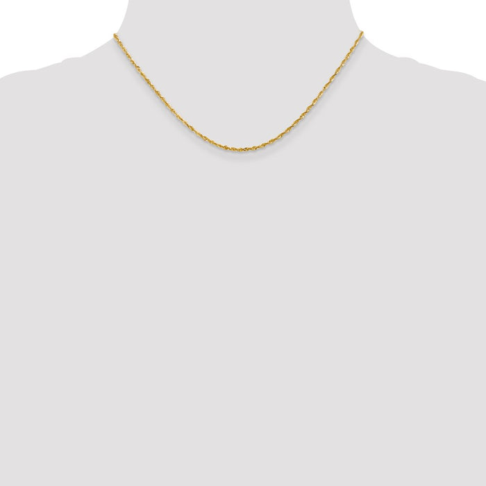 14k 2.0mm Extra-Light D/C Rope Chain