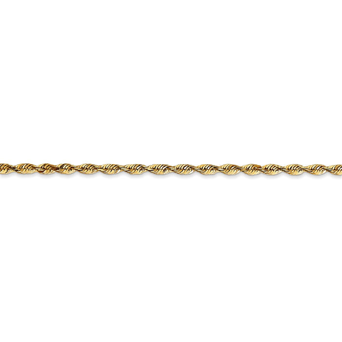 14k 2.25mm Extra-Light D/C Rope Chain