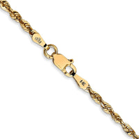 Thumbnail for 14k 2.25mm Extra-Light D/C Rope Chain