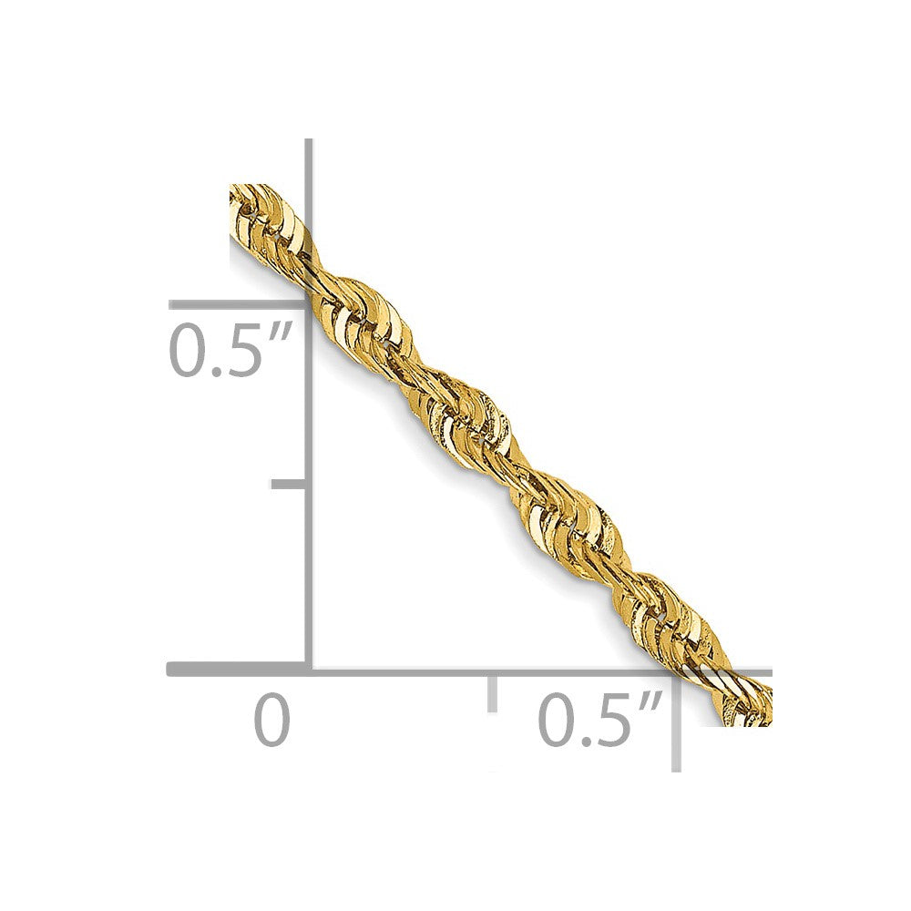 14k 2.25mm Extra-Light D/C Rope Chain