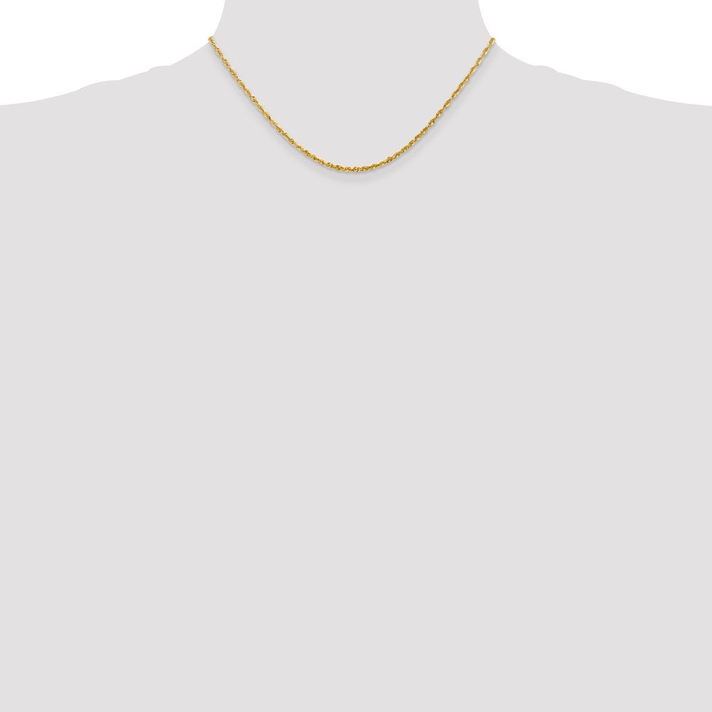 14k 2.25mm Extra-Light D/C Rope Chain
