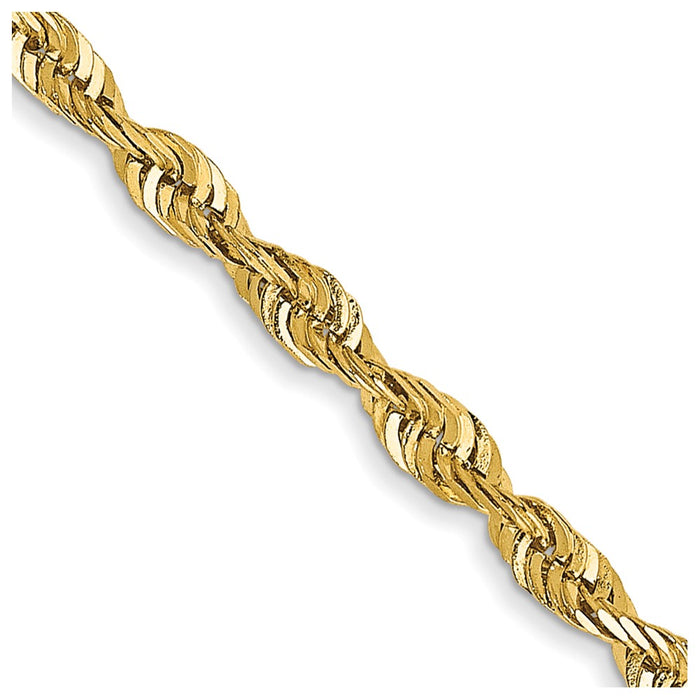 14k 2.25mm Extra-Light D/C Rope Chain