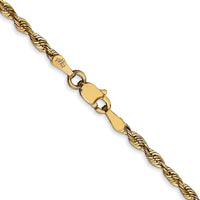 Thumbnail for 14k 2.5mm Extra-Light D/C Rope Chain